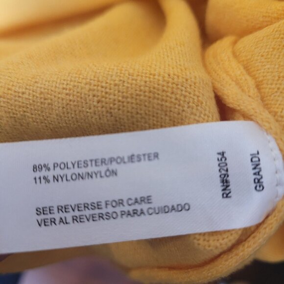 Carolyn Taylor Yellow Button Detail 3/4 Sleeve Knit Top - Picture 5 of 12